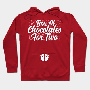 Valentines Day Pregnancy Announcement, Box of Chocolates for Two b Hoodie